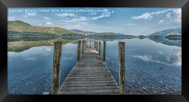 Jetty at Derwent Water Framed Print by Kevin Clelland