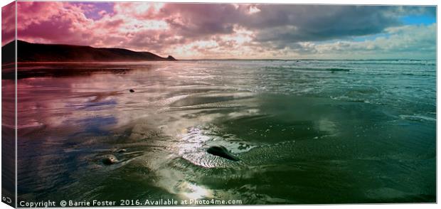 Newgale Moods #2 Canvas Print by Barrie Foster