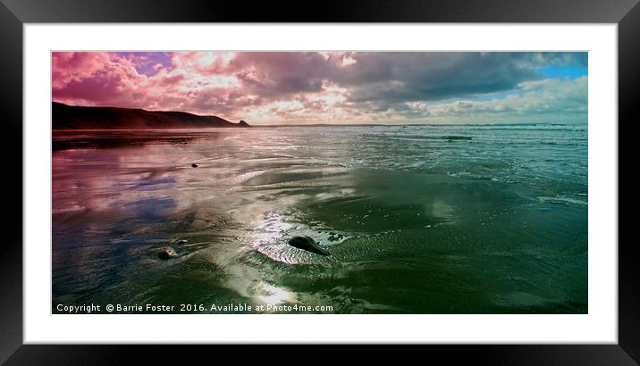 Newgale Moods #2 Framed Mounted Print by Barrie Foster
