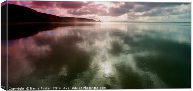Newgale Moods #3 Canvas Print by Barrie Foster