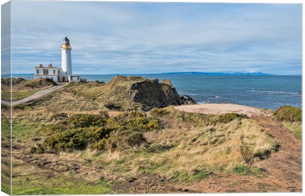 Turnberry Lighthouse Canvas Print by Valerie Paterson
