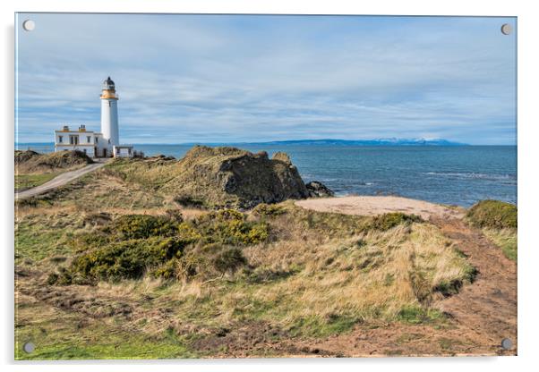 Turnberry Lighthouse Acrylic by Valerie Paterson