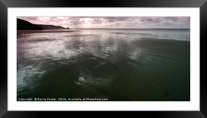 Newgale Moods #4 Framed Mounted Print by Barrie Foster