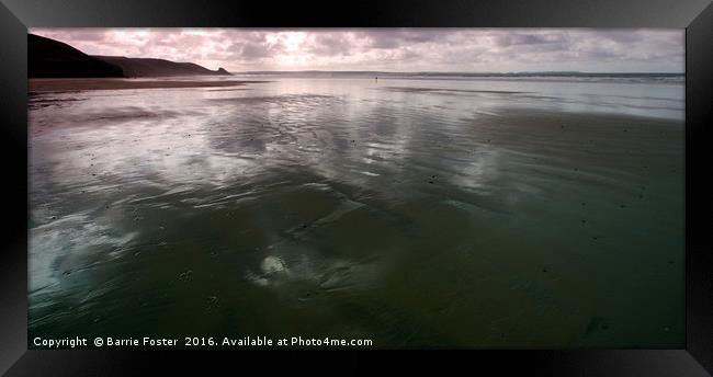 Newgale Moods #4 Framed Print by Barrie Foster