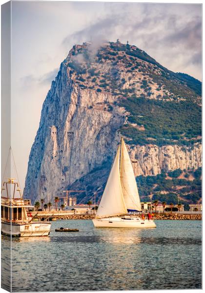 Rock Of Gibralter Canvas Print by Wight Landscapes