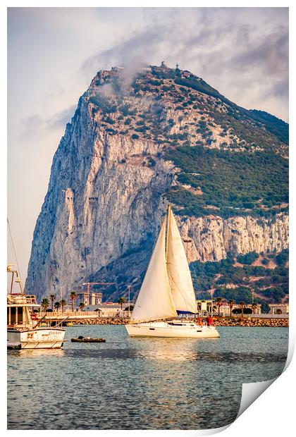 Rock Of Gibralter Print by Wight Landscapes