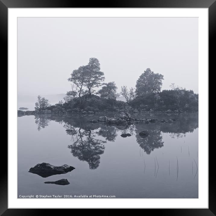 Mist on the Rannoch Moor Framed Mounted Print by Stephen Taylor