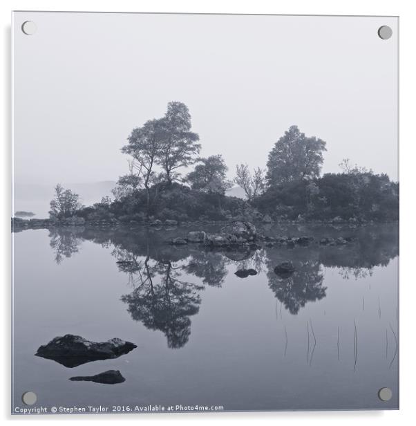 Mist on the Rannoch Moor Acrylic by Stephen Taylor
