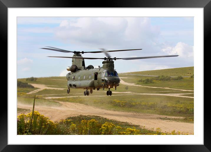 Chinook in the dust bowl Framed Mounted Print by Oxon Images