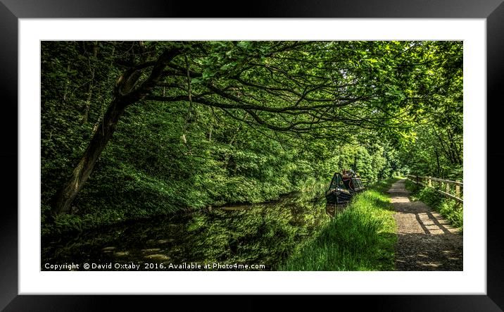 Canal Tow path at Sowerby Bridge Framed Mounted Print by David Oxtaby  ARPS