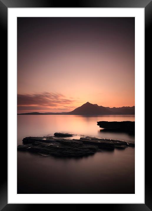 Elgol Sunset Afterglow Framed Mounted Print by Grant Glendinning