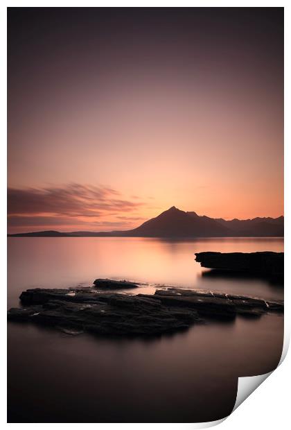 Elgol Sunset Afterglow Print by Grant Glendinning