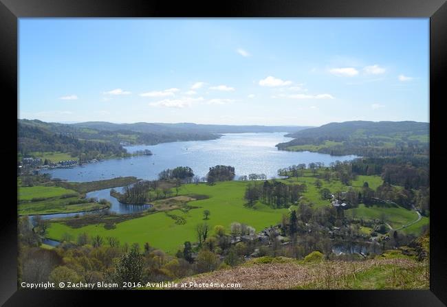 views of Ambleside and Windermere from Lily Tarn Framed Print by Zachary Bloom