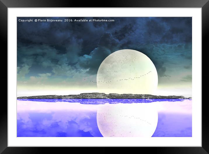 Moon Shape  Framed Mounted Print by Florin Birjoveanu