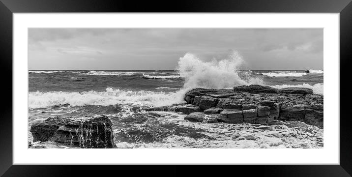 Making a Mono Splash............. Framed Mounted Print by Naylor's Photography