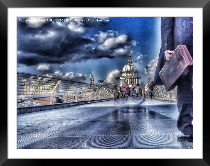       Walk to St Paul's                          Framed Mounted Print by Keith Folkard