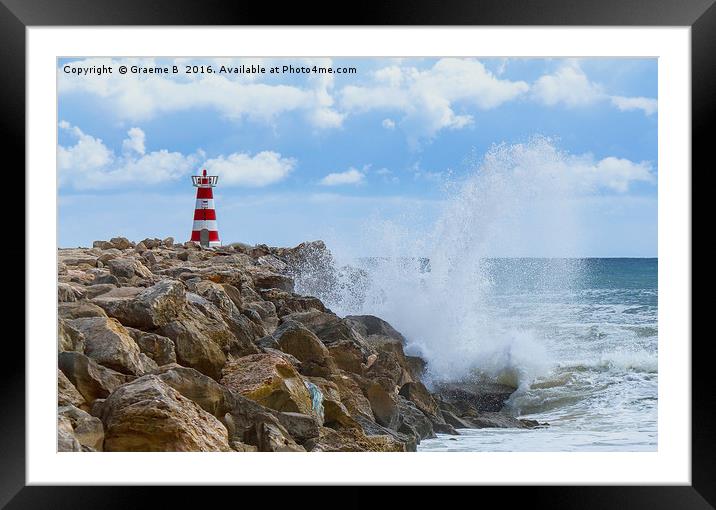Portugese Lighthouse Framed Mounted Print by Graeme B