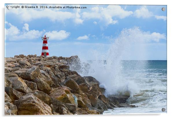 Portugese Lighthouse Acrylic by Graeme B