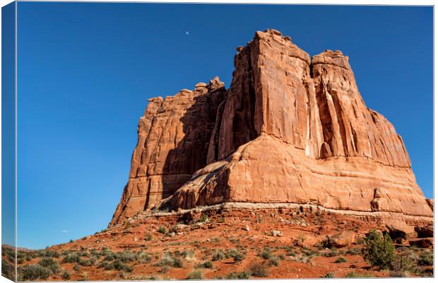 Courthouse Towers - Arches National Park Canvas Print by Belinda Greb
