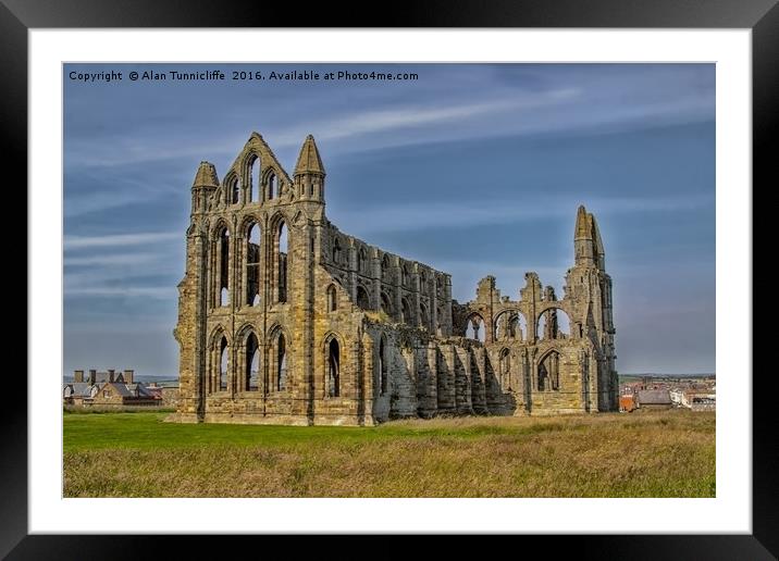 Whitby abbey Framed Mounted Print by Alan Tunnicliffe
