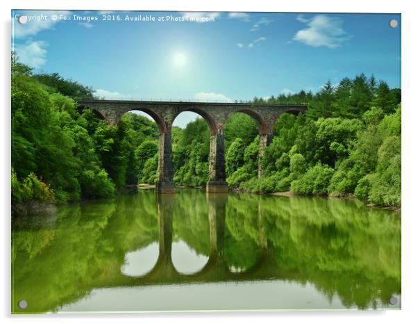 River viaduct Acrylic by Derrick Fox Lomax