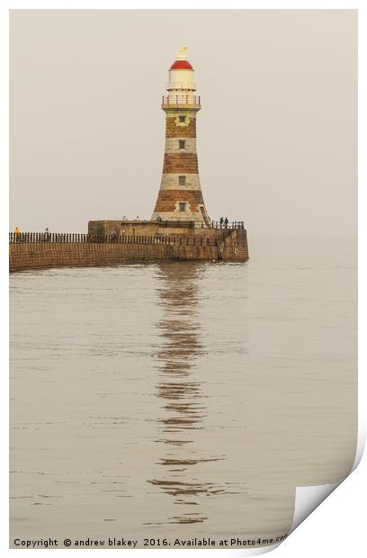 Roker Lighthouse Print by andrew blakey
