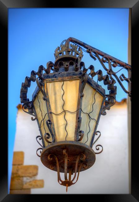 Street Lamp Detail Framed Print by Wight Landscapes