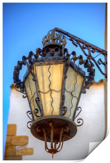 Street Lamp Detail Print by Wight Landscapes