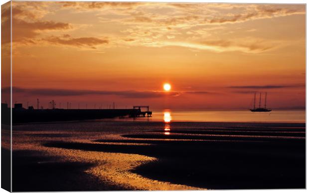 Eos Troon sunset Canvas Print by jane dickie