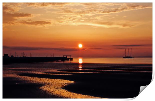 Eos Troon sunset Print by jane dickie