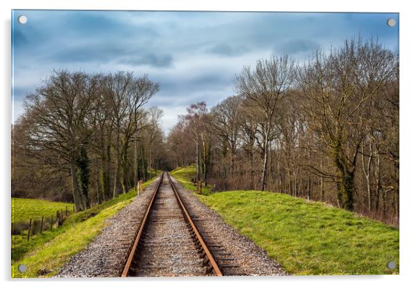 Isle Of Wight Steam Railway Track Acrylic by Wight Landscapes