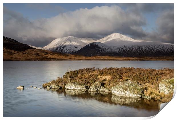Winter at Lochan Nah Aclaise Print by Chris Rafferty