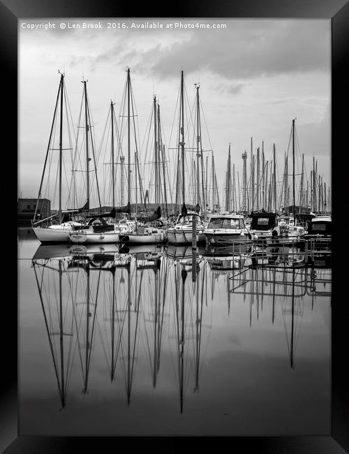 Shoreham Yacht Club Framed Print by Len Brook