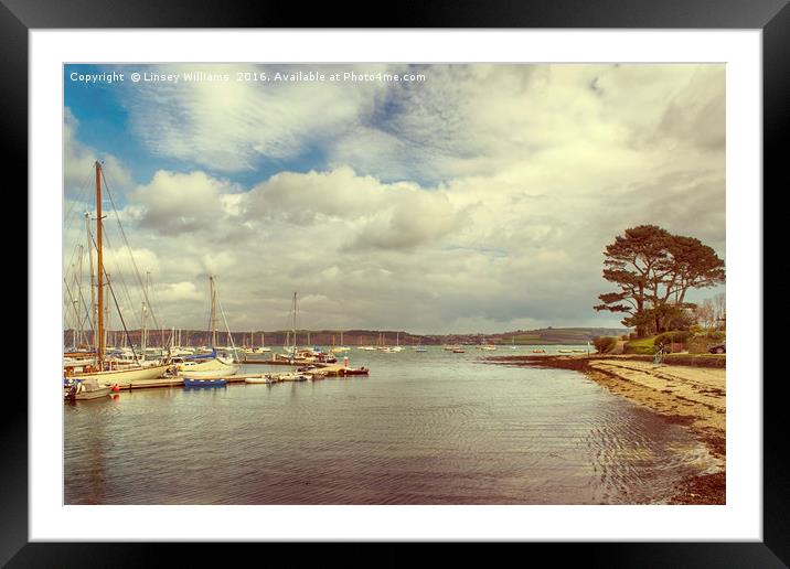 Mylor, Cornwall Framed Mounted Print by Linsey Williams