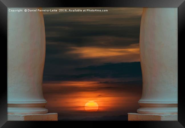 Peaceful Sunset Scene Viewpoint Framed Print by Daniel Ferreira-Leite