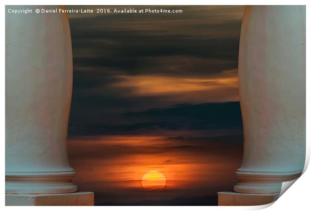 Peaceful Sunset Scene Viewpoint Print by Daniel Ferreira-Leite