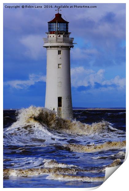 Stormy waters Print by Robin Lane