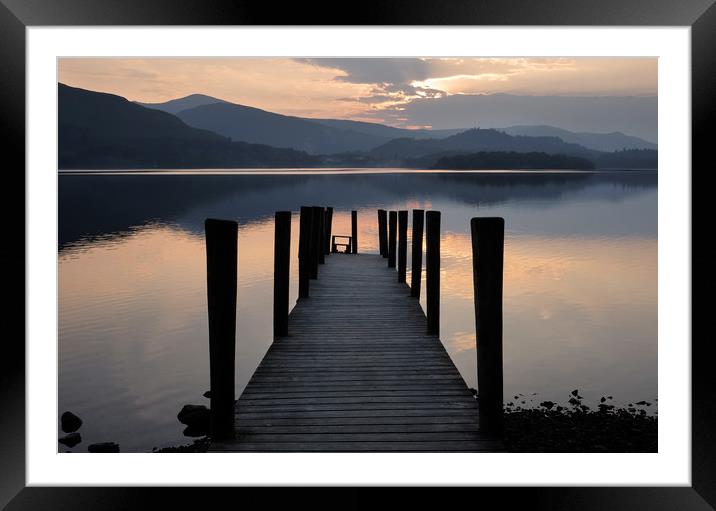 Ashness landing stage Framed Mounted Print by Tony Bates