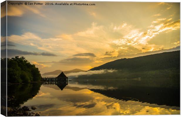 The Crannog, Loch Tay Canvas Print by Ian Potter