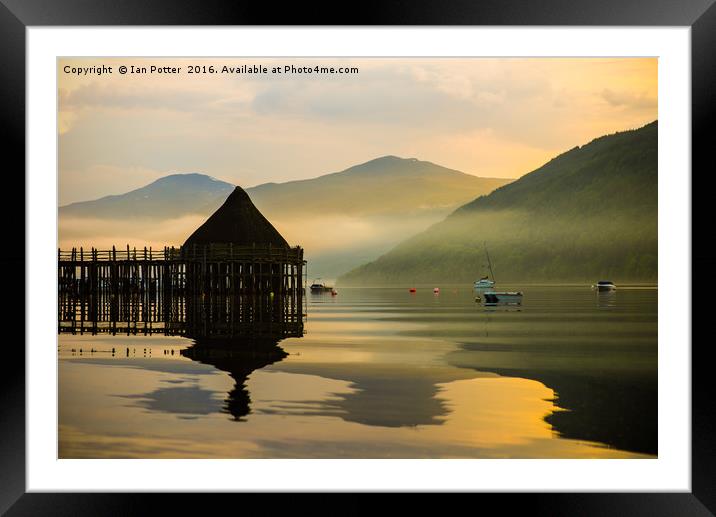 The Loch Tay Crannog Framed Mounted Print by Ian Potter