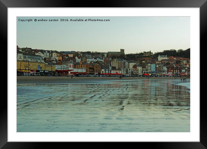 LETS WALK THE BEACH Framed Mounted Print by andrew saxton