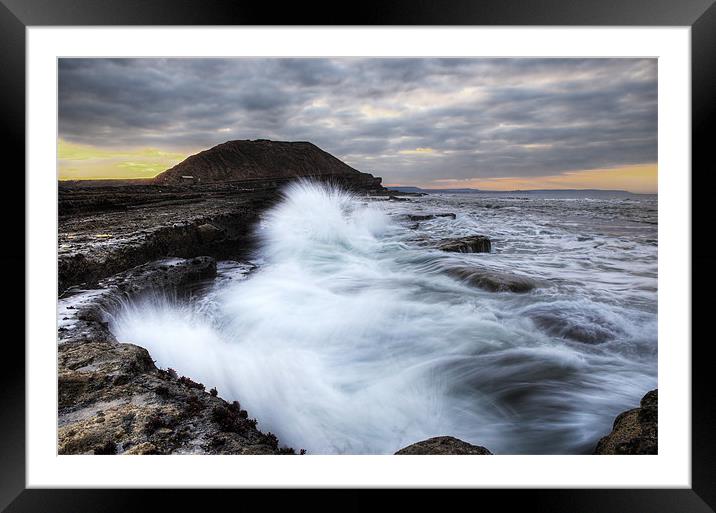 Filey, Rough Seas Framed Mounted Print by Martin Williams