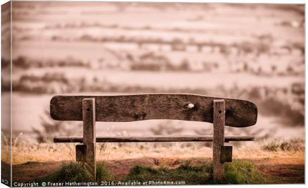 Bench on the Hill Canvas Print by Fraser Hetherington