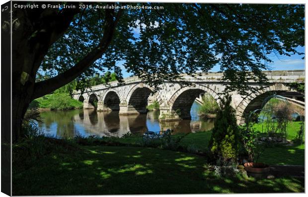 The now disused Atcham Bridge Canvas Print by Frank Irwin
