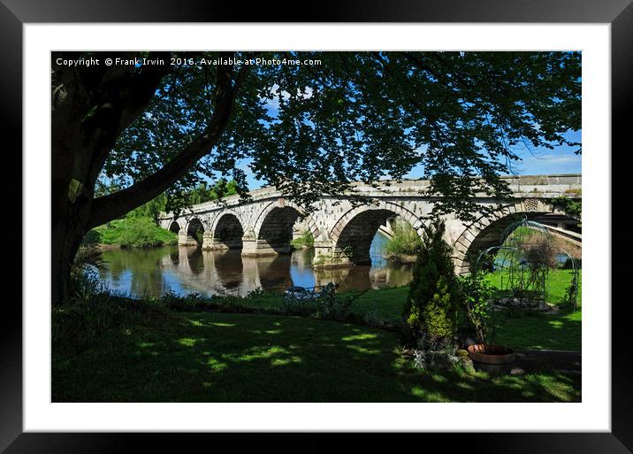 The now disused Atcham Bridge Framed Mounted Print by Frank Irwin
