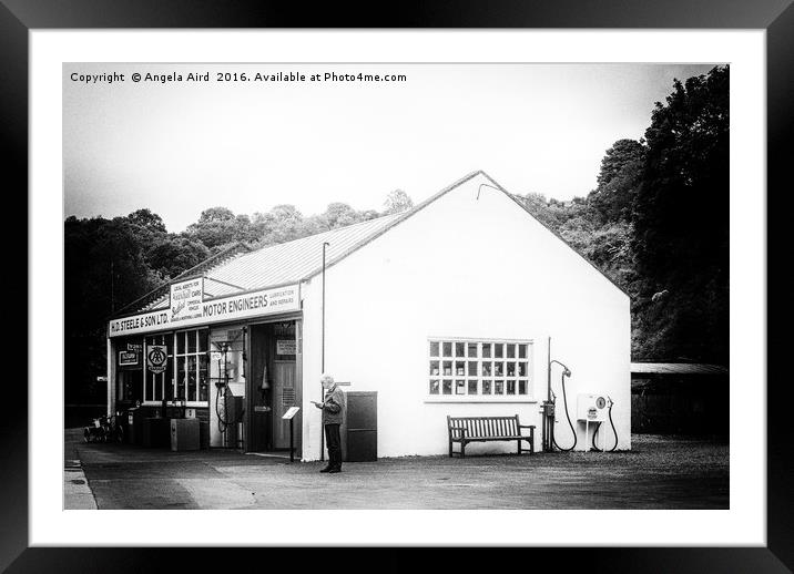The Fuel Stop Framed Mounted Print by Angela Aird