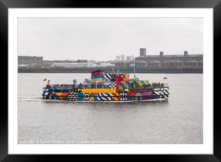 Mersey Ferry Snowdrop Framed Mounted Print by David Chennell