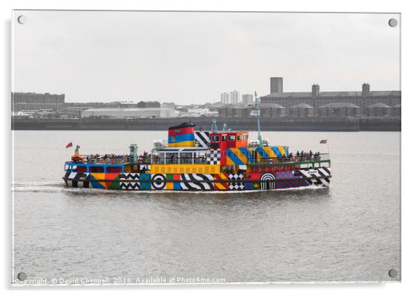 Mersey Ferry Snowdrop Acrylic by David Chennell