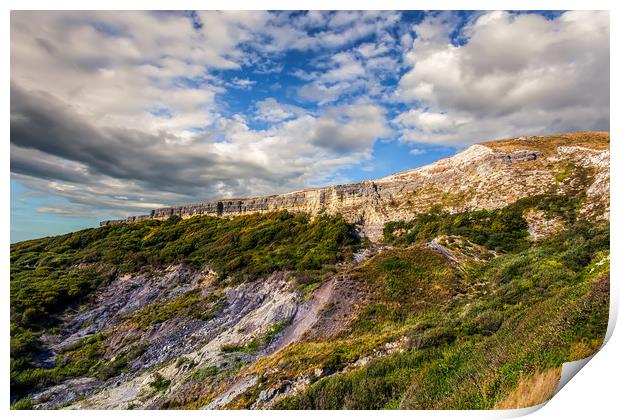 Gore Cliff Print by Wight Landscapes