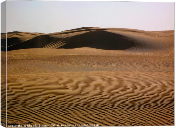 Deserted Arabian Desert Canvas Print by Rhonda Surman